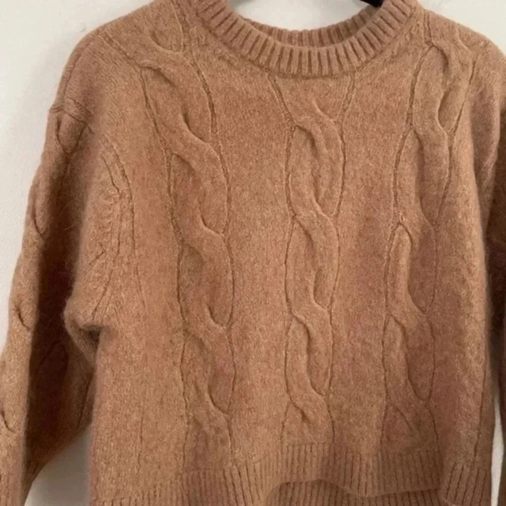 STOCKHOLMATELIER &other Stories cable knit wool/alpaca blend sweater Medium - Picture 5 of 8